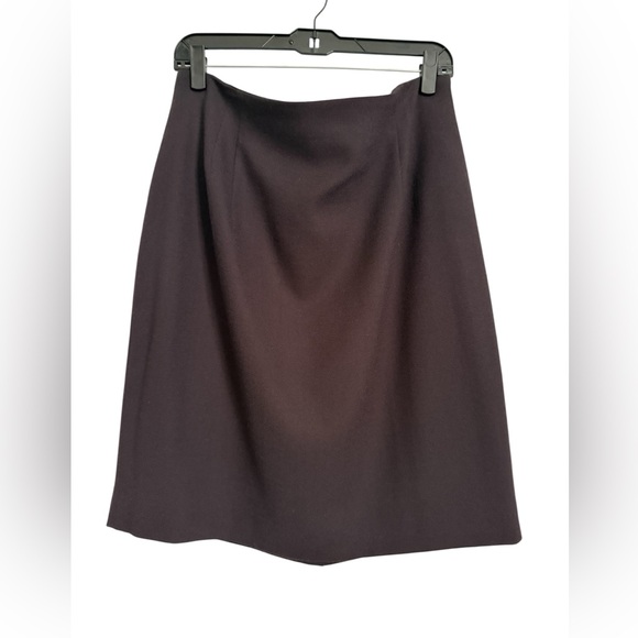 100% Pure Wool Women’s Vintage Skirt Rena Rowan Made in USA Chocolate Brown - Picture 1 of 9
